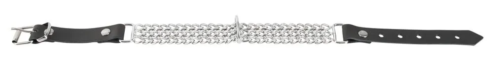 Collier Choker En Chaînes Et Cuir 3 Collier Choker En Chaînes Et Cuir