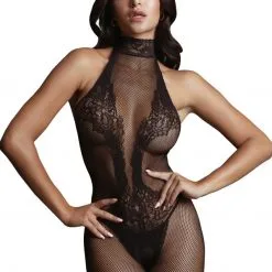 Le Désir Combinaison Résille Et Dentelle Col Montant - Laura - Le Désir -Lingerie Soldes Boutique 69145scr d50919be294473c