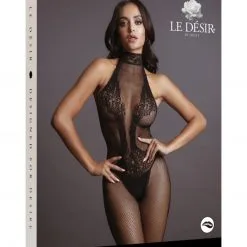 Le Désir Combinaison Résille Et Dentelle Col Montant - Laura - Le Désir -Lingerie Soldes Boutique 76431scr 2d84055a9de6ca7