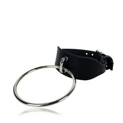 E.L.F. Zhou London Collier En Cuir Circuit Choker - Noir Et Argent