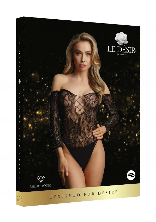 Le Désir Body Ouvert En Dentelle Avec Strass - Wonder 6 Le Désir Body Ouvert En Dentelle Avec Strass - Wonder – Image 4