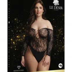Le Désir Body Ouvert En Dentelle Avec Strass - Wonder Queen Size -Lingerie Soldes Boutique body dentelle strass wonder queen size 3