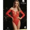 Le Désir Body Ouvert En Dentelle Avec Strass - Wonder Rouge -Lingerie Soldes Boutique body dentelle strass wonder rouge 1