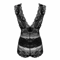 Paloma Casile Body En Dentelle Française - Johnny -Lingerie Soldes Boutique body johnny noir 4
