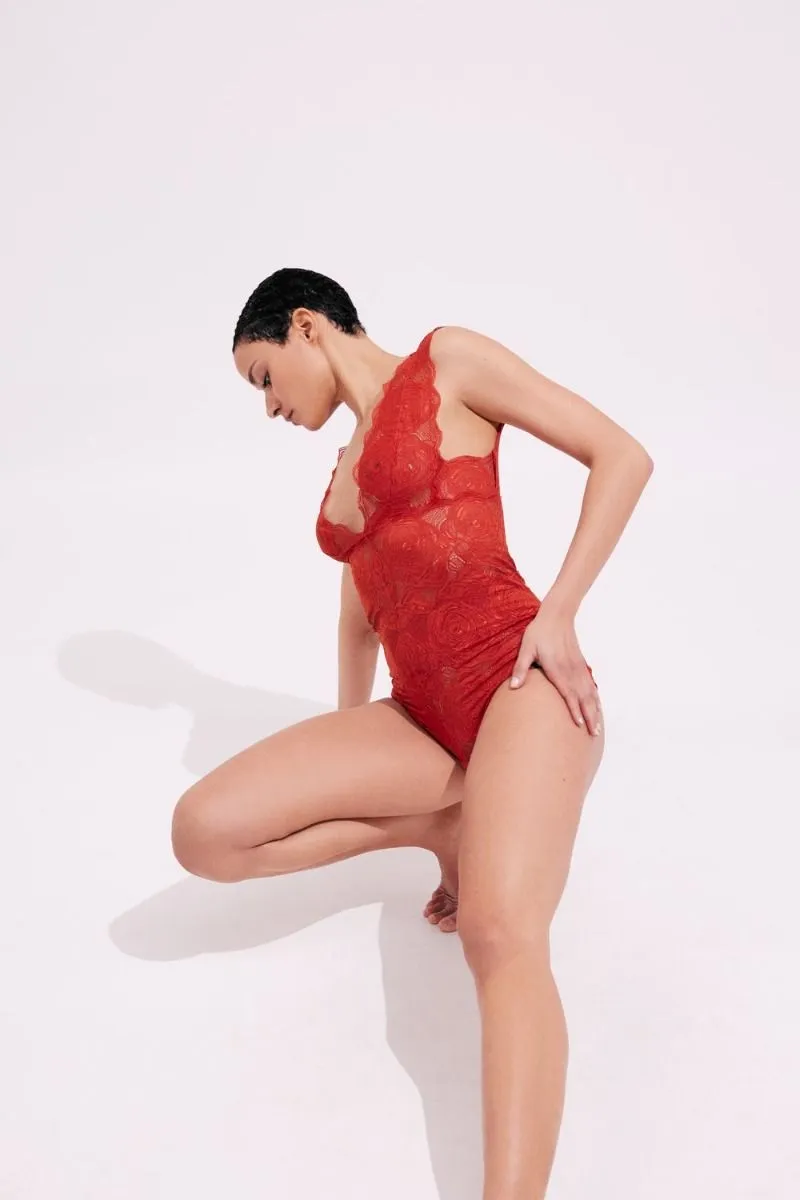 Paloma Casile Body En Dentelle Italienne - June Terracotta 4 Paloma Casile Body En Dentelle Italienne - June Terracotta – Image 2