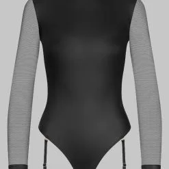 Maison Close Body Manches Longues - Chambre Noire Or 11 Maison Close Body Manches Longues - Chambre Noire Or -Lingerie Soldes Boutique body manches longues chambre noire or 4 1