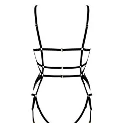 E.L.F. Zhou London Body Seins Nus Avec Dos Effet Harnais - Osidian -Lingerie Soldes Boutique body pj seins nus obsidian 2