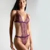Maison Close Body String - Villa Satine - Violet 2 Maison Close Body String - Villa Satine - Violet -Lingerie Soldes Boutique body string villa satine violet 1