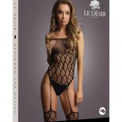 Le Désir Bodystocking Bustier Avec Motifs Graphiques - Stephanie -Lingerie Soldes Boutique bodystocking sans bretelles graphique 4