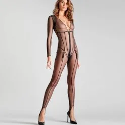 Maison Close Catsuit En Tulle Transparent - L'Amoureuse - Dahlia Noir
