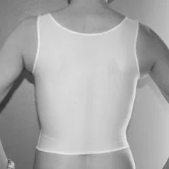 Binder Poitrine Court - Blanc -Lingerie Soldes Boutique chestbindercourtblancdos 3