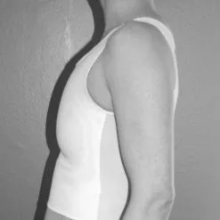 Binder Poitrine Court - Blanc -Lingerie Soldes Boutique chestbindercourtblancprofil 4