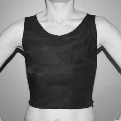 Binder Poitrine Court - Noir -Lingerie Soldes Boutique chestbindercourtnoirface 1 1