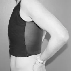 Binder Poitrine Court - Noir -Lingerie Soldes Boutique chestbindercourtnoirprofil 5