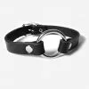 Dollhouse Choker En Cuir épais -Lingerie Soldes Boutique choker bdsm cuir epais noir