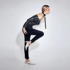 E.L.F. Zhou London Collier Fouet En Cuir Choker Tassel Omega -Lingerie Soldes Boutique choker bdsm fouet omega plaqu or