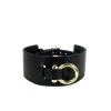 E.L.F. Zhou London Choker Omega En Cuir - Noir Et Or