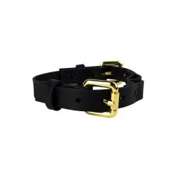 E.L.F. Zhou London Choker En Cuir - Double Buckled Choker