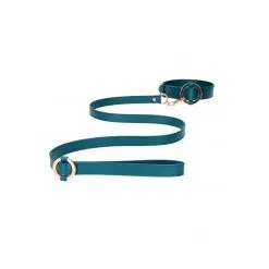Collier Avec Laisse En Simili Cuir - Vert Et Doré 7 Collier Avec Laisse En Simili Cuir - Vert Et Doré -Lingerie Soldes Boutique choker laisse simili cuir vert 3