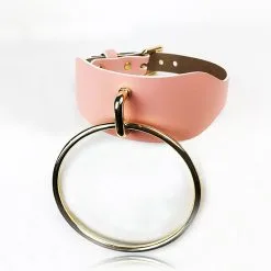E.L.F. Zhou London Circuit Choker En Cuir - Rose Et Or
