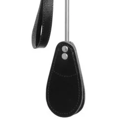 Cravache Courte Mèche Ronde En Cuir Et Acier -Lingerie Soldes Boutique cravache ronde courte 2