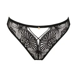 Atelier Amour Culotte Ouverte En Dentelle Avec Laçage - Enlace Moi -Lingerie Soldes Boutique culotte fesses nues enlace moi 1