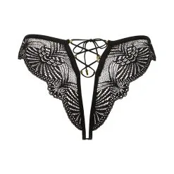 Lingerie Soldes Boutique 51 Atelier Amour Culotte Ouverte En Dentelle Avec Laçage - Enlace Moi