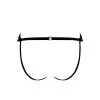 E.L.F. Zhou London Culotte Ouverte - Bondage Bodywear - Noire -Lingerie Soldes Boutique culotte ouvert frame brief noir dos