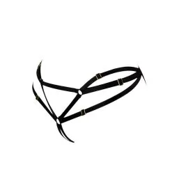 E.L.F. Zhou London Culotte Ouverte - Bondage Bodywear - Noire -Lingerie Soldes Boutique culotte ouvert frame brief noir profil