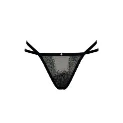 E.L.F. Zhou London Culotte Fesses Nues En Soie - Météorite -Lingerie Soldes Boutique culotte ouverte soie meteorite 1