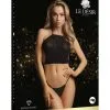 Le Désir Ensemble Top Et String-ouvert Avec Strass - Festive Set -Lingerie Soldes Boutique ensemble top string strass 1