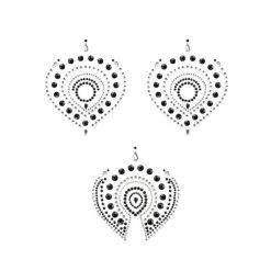 Bijoux Indiscrets Bijoux De Seins Et Pubis Flamboyant - Noir & Argent -Lingerie Soldes Boutique flamboyant noir argent 2