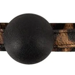 Gag-ball Léopard En Simili Cuir - ø 4cm -Lingerie Soldes Boutique gag ball leopard 3