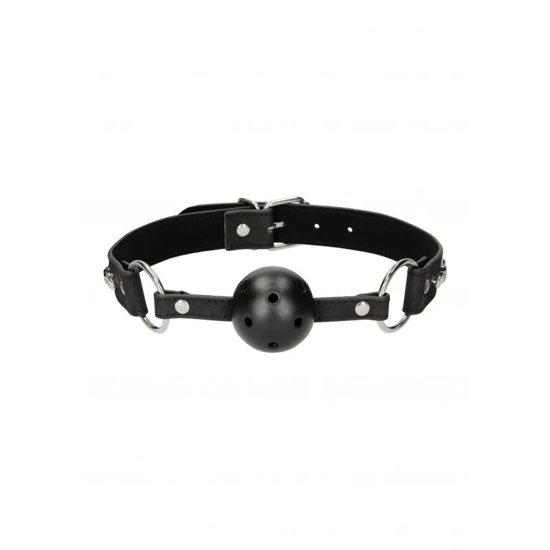 Gag-ball En Simili Cuir Et Strass - ø 4cm 4 Gag-ball En Simili Cuir Et Strass - ø 4cm – Image 2
