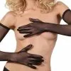 Gants Longs En Résille - Noirs -Lingerie Soldes Boutique gants longs r sille noire