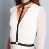 Dollhouse Harnais De Poitrine En Cuir -Lingerie Soldes Boutique harnais cuir classique
