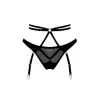 E.L.F. Zhou London Culotte En Soie Avec Porte-jarretelles Amovibles - Dahlia -Lingerie Soldes Boutique harness brief 1