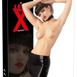 Jupe En Latex - Noire 7 Jupe En Latex - Noire -Lingerie Soldes Boutique jupe courte latex noir packaging