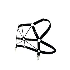 E.L.F. Zhou London Jupe Harnais En Velours Et Attaches Or - Strap Skirt Shade Of Darker -Lingerie Soldes Boutique jupe harnais velours shade of darker 6