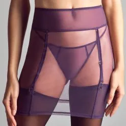 Maison Close Jupe Porte-jarretelles - L'Amoureuse - Orchidée Violette 7 Maison Close Jupe Porte-jarretelles - L'Amoureuse - Orchidée Violette -Lingerie Soldes Boutique jupe pj l amoureuse orchidee violette 1