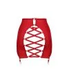E.L.F. Zhou London Jupe Fesses Nues En Soie Rouge - Scarlet -Lingerie Soldes Boutique jupe scarlet spanking girdle 1