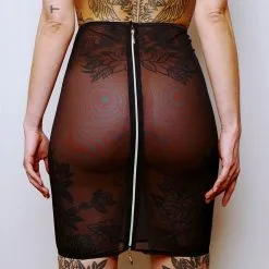 Dollhouse Jupe Crayon Ouvrable En Résille