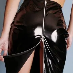 Dollhouse Jupe Longue Ouvrable En Vinyle 9 Dollhouse Jupe Longue Ouvrable En Vinyle -Lingerie Soldes Boutique jupe longue vinyle 03 1