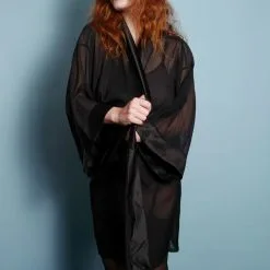 Dollhouse Kimono Court En Mousseline De Soie -Lingerie Soldes Boutique kimono court 3 1