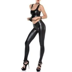 Patrice Catanzaro Legging En Wetlook - Vera -Lingerie Soldes Boutique legging lycra laque vera catanzaro 4