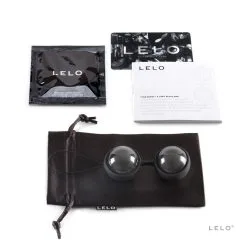 LELO Boules De Geihsa Luna Beads Noires 10 LELO Boules De Geihsa Luna Beads Noires -Lingerie Soldes Boutique lunabeads noir contents 1