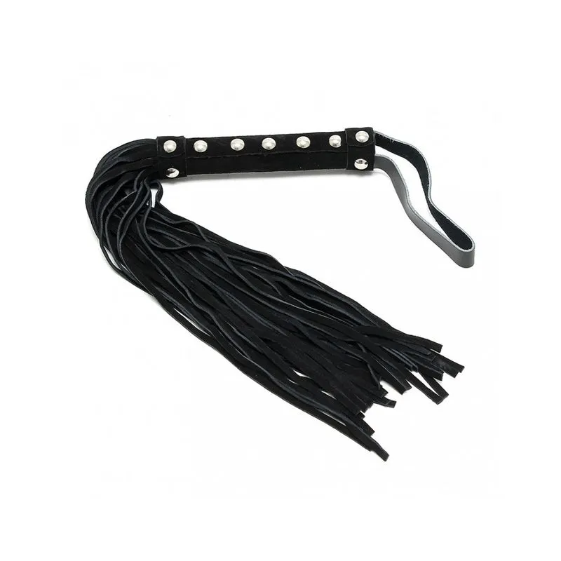 Martinet En Daim Manche Clouté 36 Lanières 4 Martinet En Daim Manche Clouté 36 Lanières – Image 2