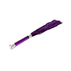 Martinet En Daim Manche En Verre - Violet -Lingerie Soldes Boutique martinet daim violet manche verre cristal 2