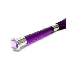 Martinet En Daim Manche En Verre - Violet -Lingerie Soldes Boutique martinet daim violet manche verre cristal 4