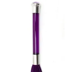 Martinet En Daim Manche En Verre - Violet -Lingerie Soldes Boutique martinet daim violet manche verre cristal 5